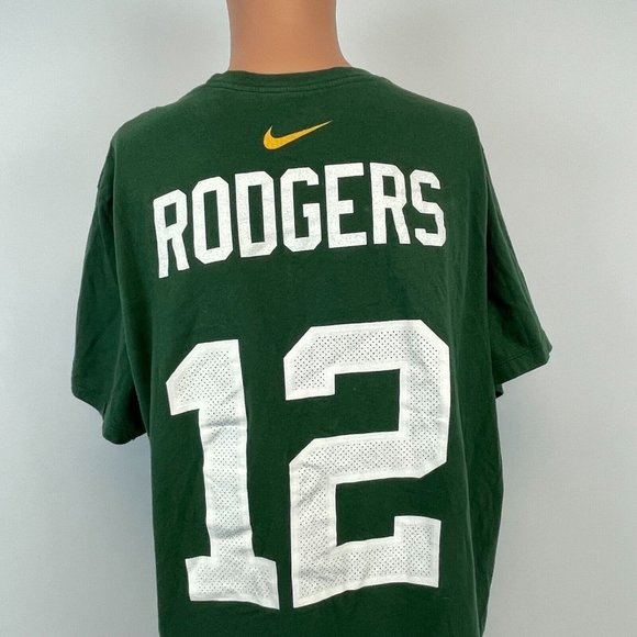 Nike Other - Nike Aaron Rodgers Green Bay Packers Jersey T Shirt NFL Football Green XL